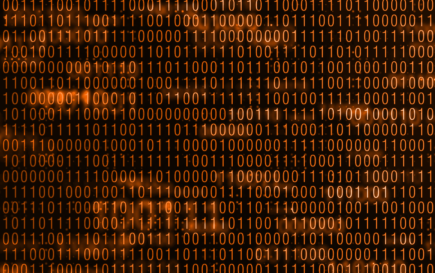 mapa de ceros y unos en movimiento